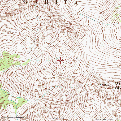 Topographic Map of La Garita Wilderness, CO