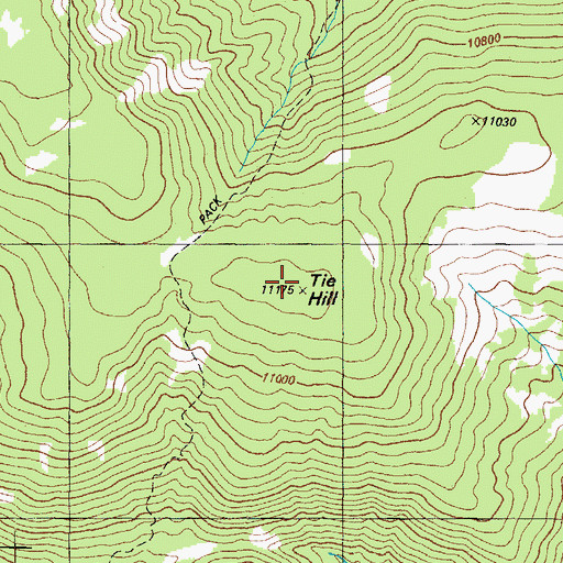 Topographic Map of Tie Hill, CO