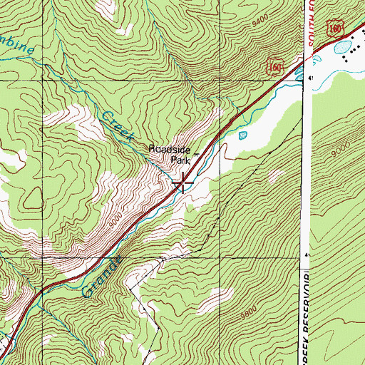 Topographic Map of Columbine Creek, CO