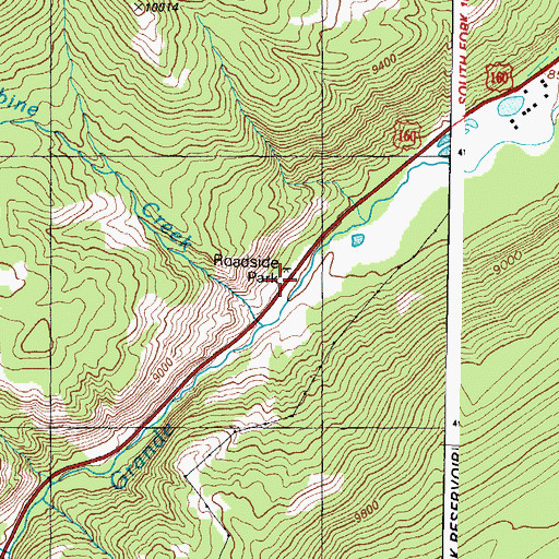 Topographic Map of Columbine Campground, CO