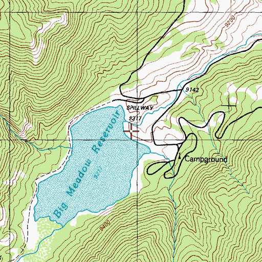 Topographic Map of Spruce Creek, CO