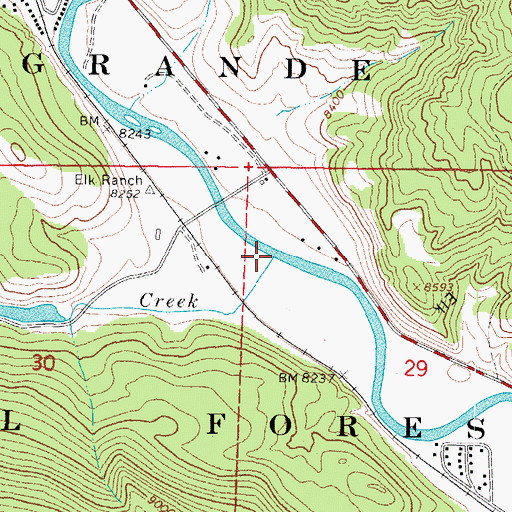 Topographic Map of Elk Creek, CO