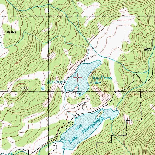 Topographic Map of Hay Press Lake, CO
