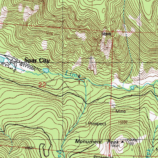 Topographic Map of Palo Alto Creek, CO