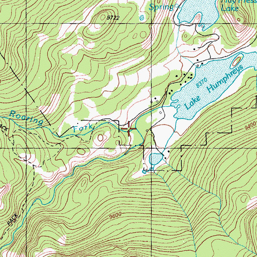 Topographic Map of Roaring Fork, CO