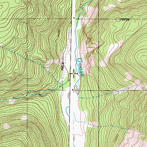 Topographic Map of Fisher Creek, CO