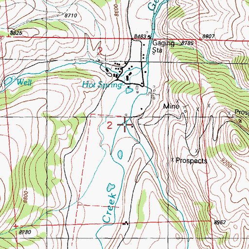 Topographic Map of Soda Creek, CO
