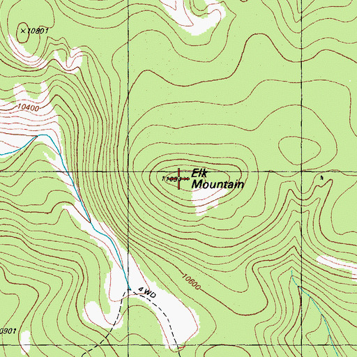 Topographic Map of Elk Mountain, CO