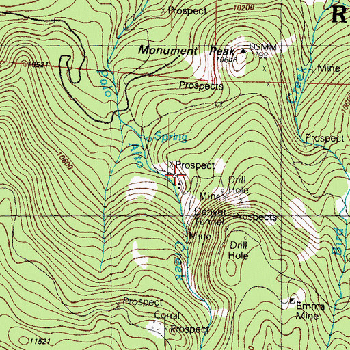 Topographic Map of Denver Tunnel, CO