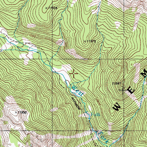 Topographic Map of Rainbow Trail, CO