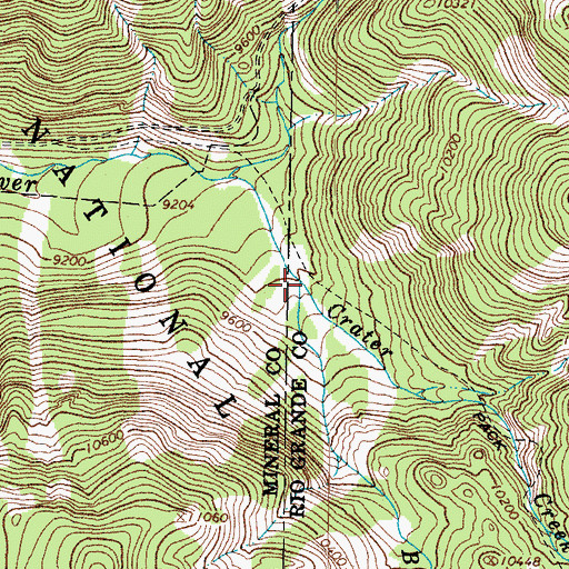 Topographic Map of Bear Creek, CO