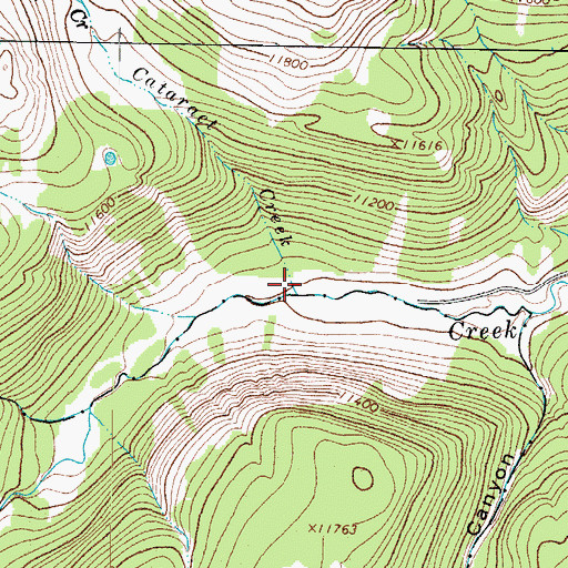 Topographic Map of Cataract Creek, CO