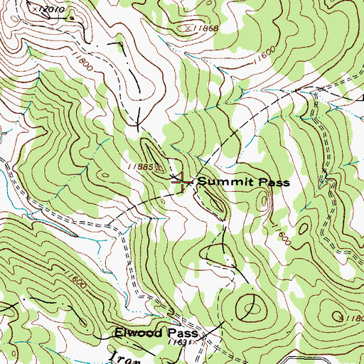 Topographic Map of Summit Pass, CO