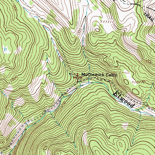 Topographic Map of McCormick Cabin, CO