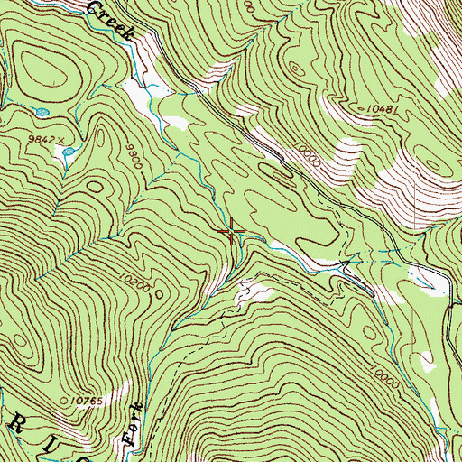 Topographic Map of West Fork Park Creek, CO