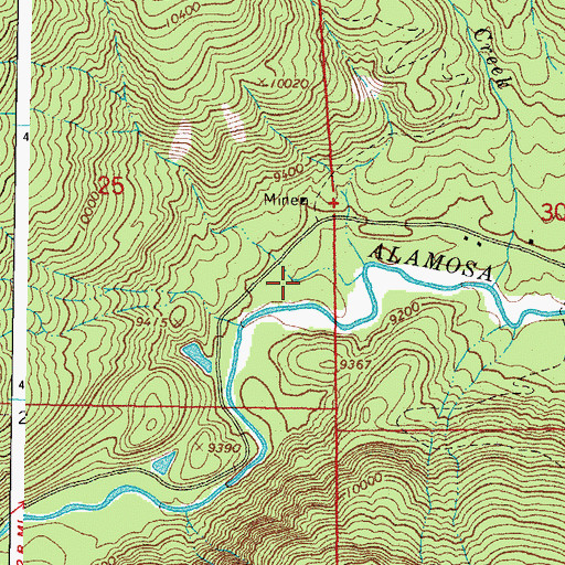 Topographic Map of Jasper Creek, CO