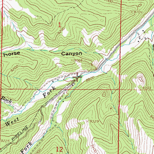 Topographic Map of East Fork Pinos Creek, CO