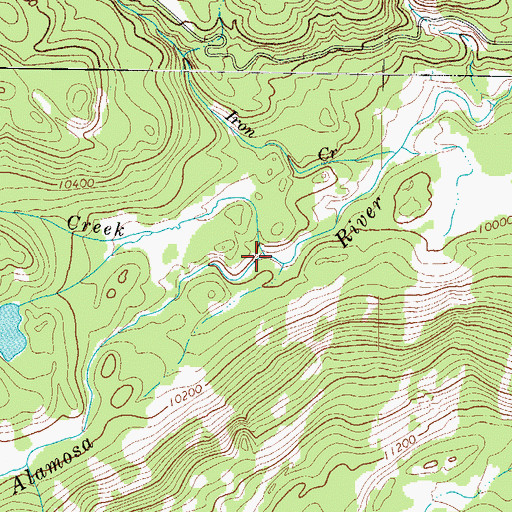 Topographic Map of Asiatic Creek, CO