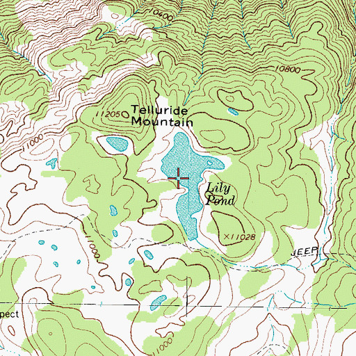 Topographic Map of Lilly Pond, CO