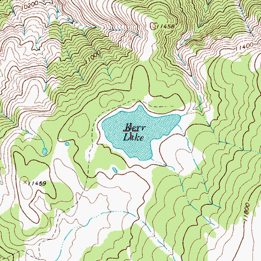 Topographic Map of Kerr Lake, CO