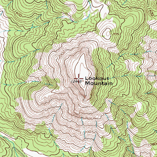 Topographic Map of Lookout Mountain, CO