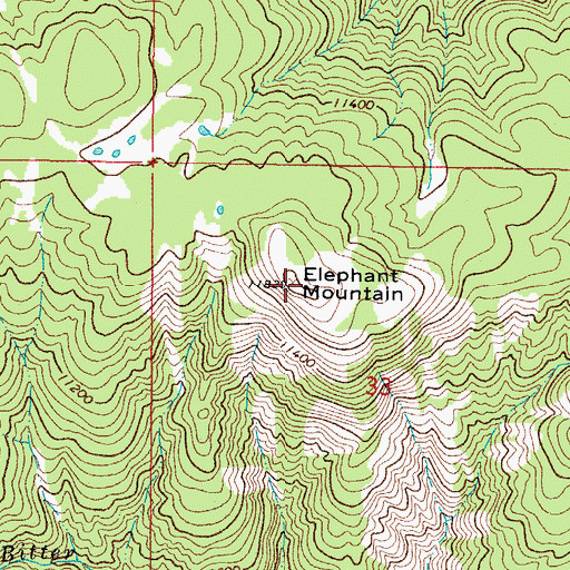 Topographic Map of Elephant Mountain, CO