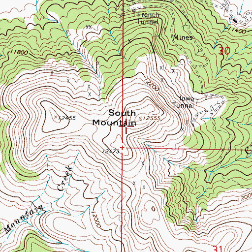 Topographic Map of French Tunnel, CO