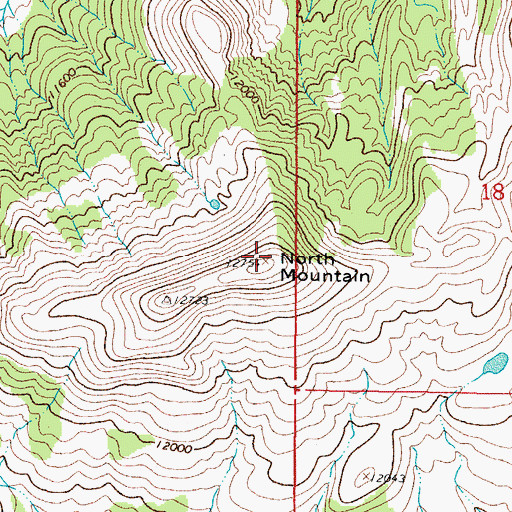 Topographic Map of North Mountain, CO