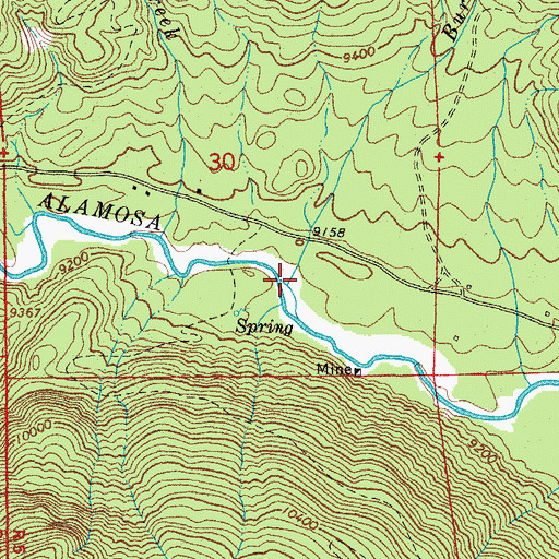 Topographic Map of Burnt Creek, CO