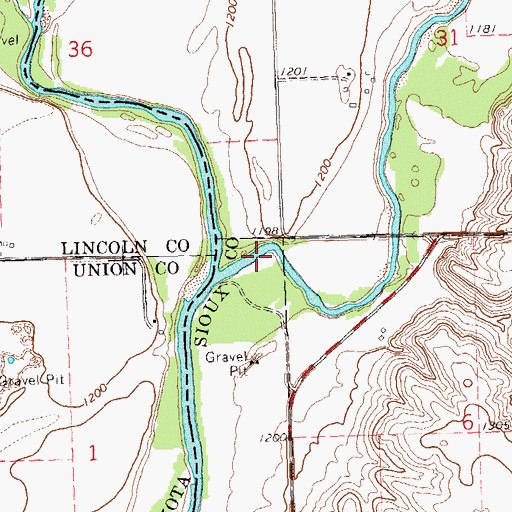 Topographic Map of Rock Sioux Access, IA