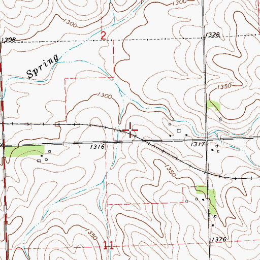 Topographic Map of Corn Valley (historical), IA