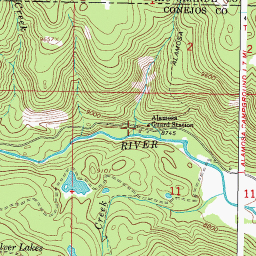 Topographic Map of Ranger Creek, CO