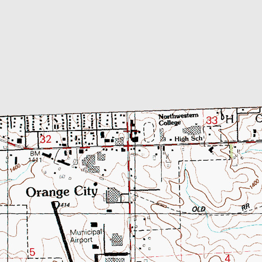 Topographic Map of Colenbrander Hall, IA