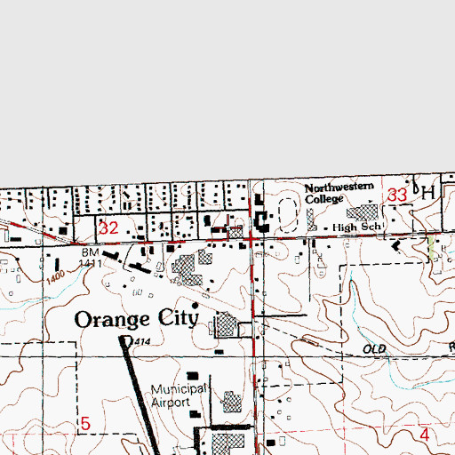 Topographic Map of Kresge Education Center, IA