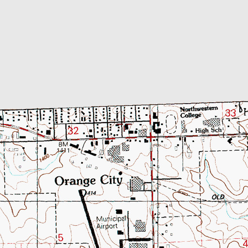 Topographic Map of Heemstra Hall, IA