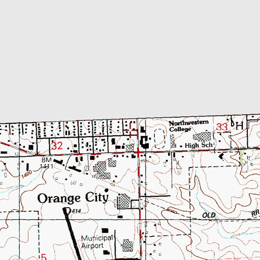 Topographic Map of Christ Chapel, IA