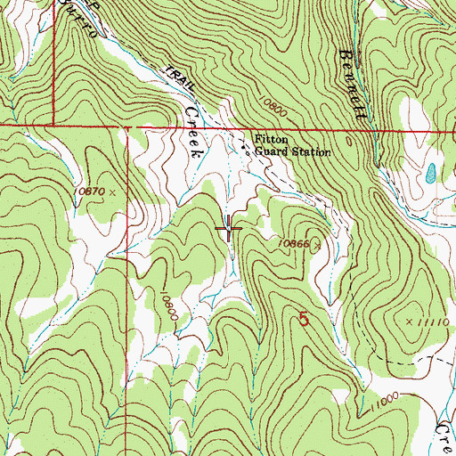 Topographic Map of Fitton Guard Station, CO