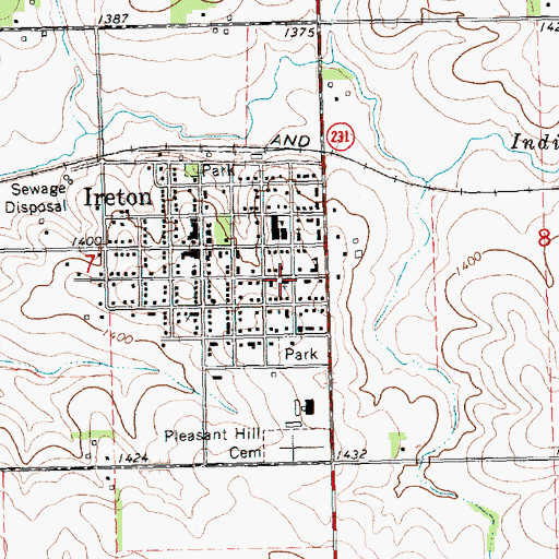 Topographic Map of First Reformed Church, IA