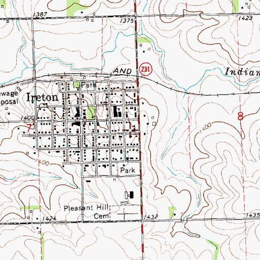 Topographic Map of Ireton Christian School, IA
