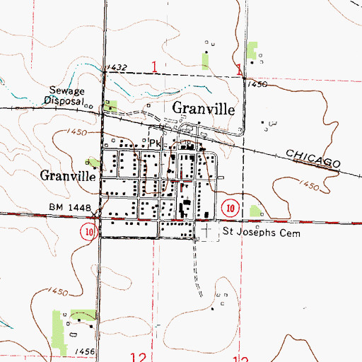 Topographic Map of Spalding Catholic Junior High School, IA