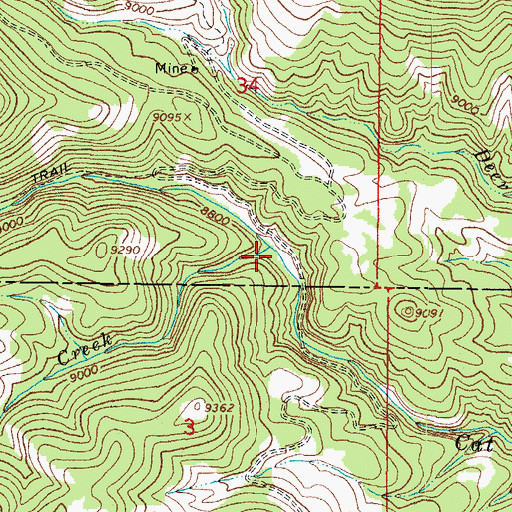 Topographic Map of Willow Creek, CO