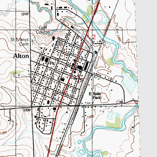 Topographic Map of Alton Reformed Church, IA