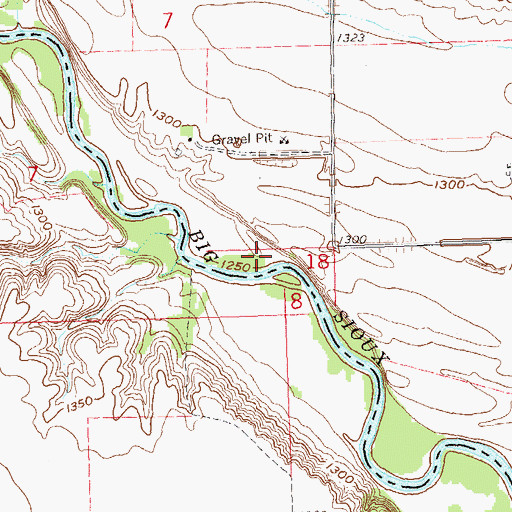 Topographic Map of Hidden Bridge Wildlife Area, IA