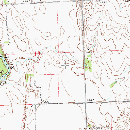 Topographic Map of Blood Run / Rock Island National Landmark, IA