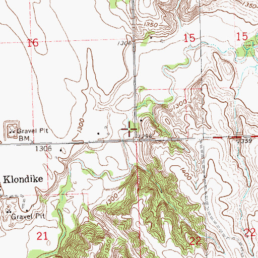 Topographic Map of Upland Post Office (historical), IA