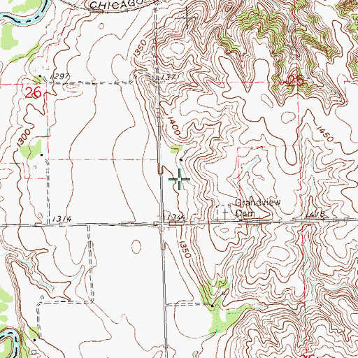 Topographic Map of Gibraltar Post Office (historical), IA