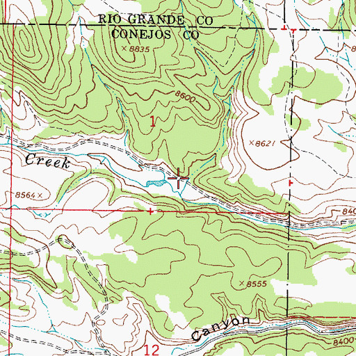 Topographic Map of Pole Gulch, CO