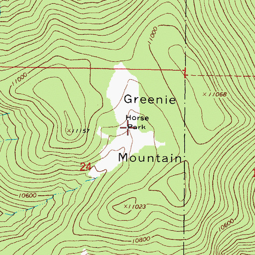 Topographic Map of Horse Park, CO