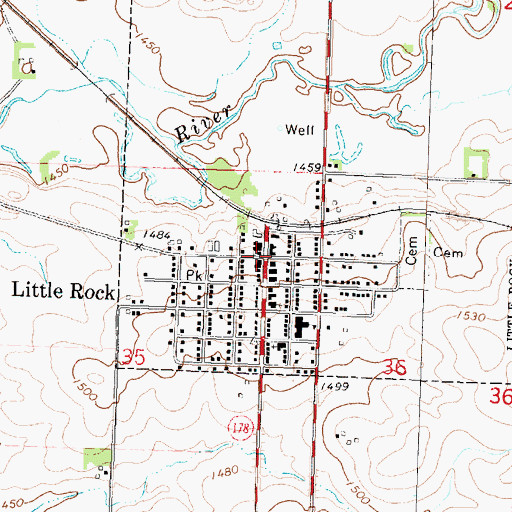 Topographic Map of Salem Reformed Church, IA