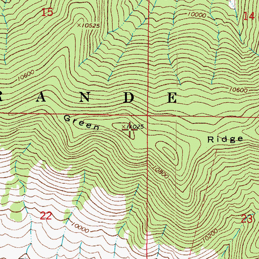 Topographic Map of Green Ridge, CO